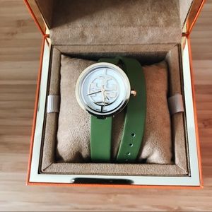 Tory Burch Double Wrap Leather Watch